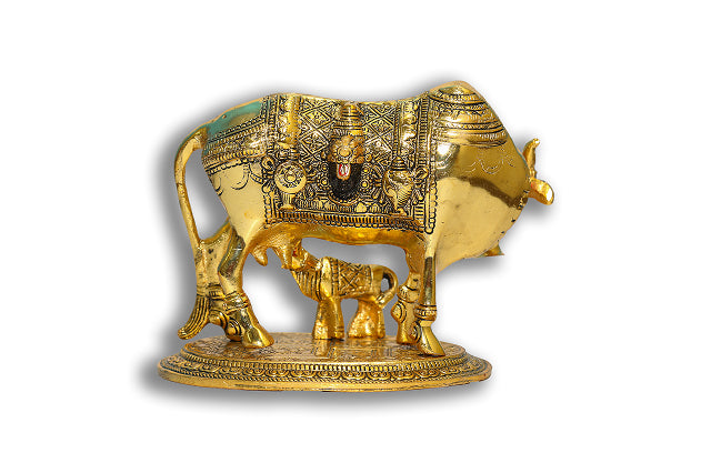 Kamdhenu Cow and Calf Idol