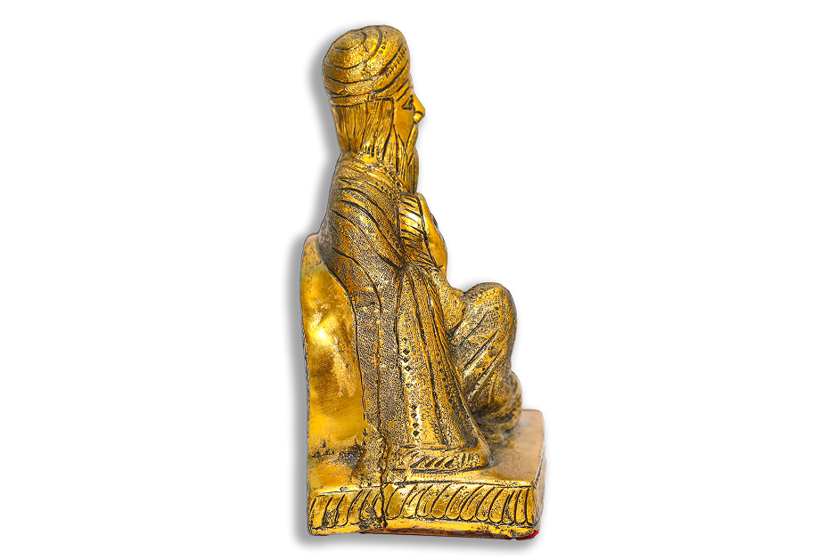 Guru Nanak Dev Ji Idol – Antique Gold Finish