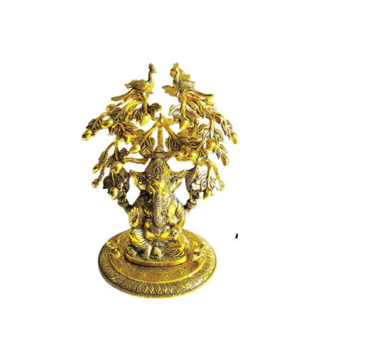 Ganesh ji Idol Under peacock Tree