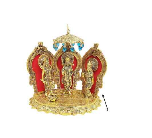 Ram Darbar Brass Idol Set with Canopy