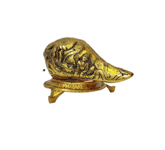 Decorative Brass Shankh with Carvings