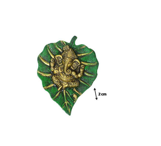 Lord Ganesha on Peepal Leaf Wall Hanging