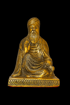 Guru Nanak Dev Ji Idol – Antique Gold Finish